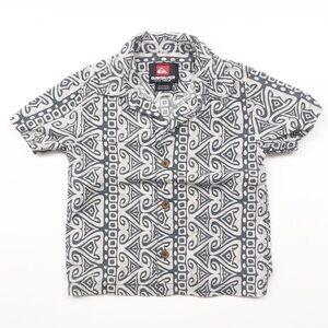 Quiksilver gray tribal print button down toddler boys shirt
